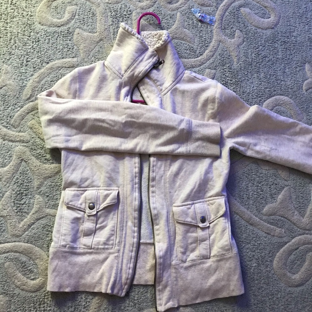 white zip up